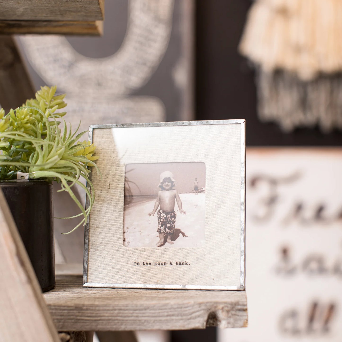 Glass Linen Photo Frame