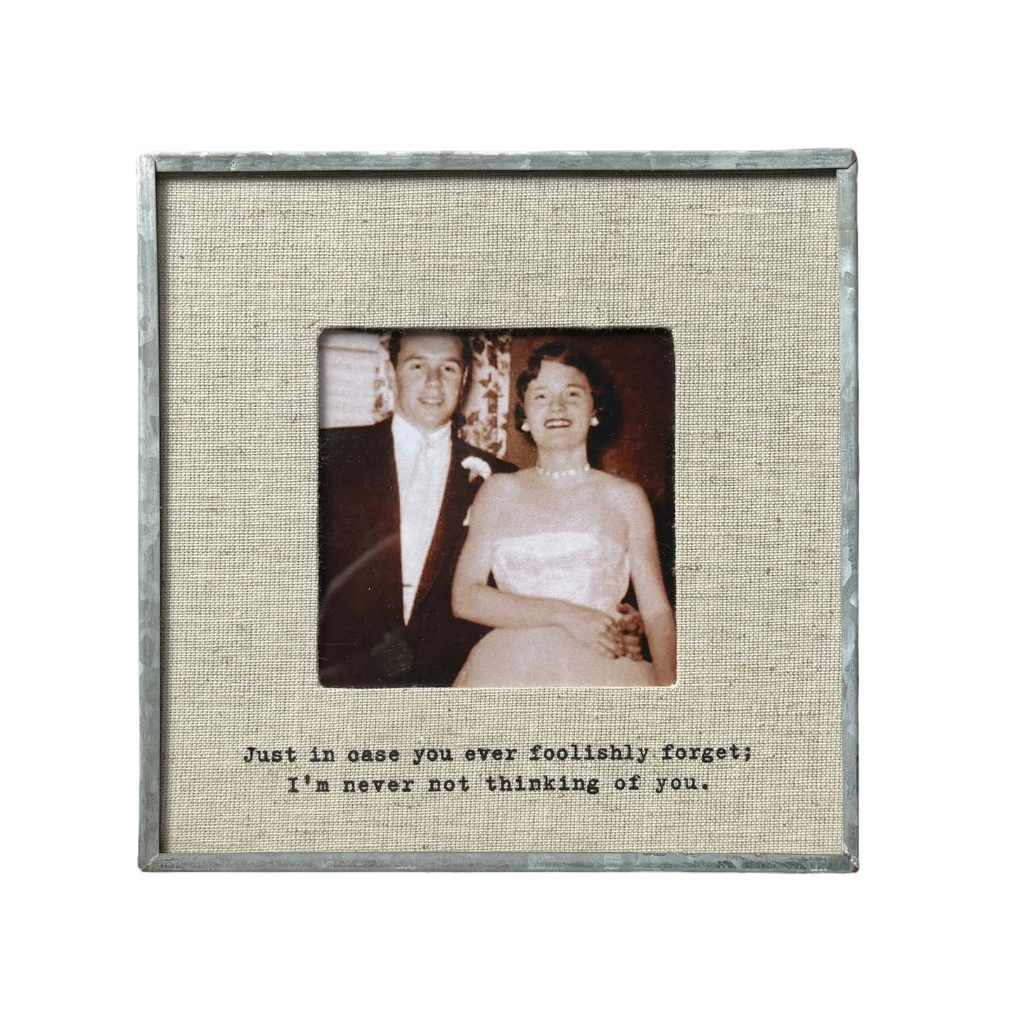 Glass Linen Photo Frame