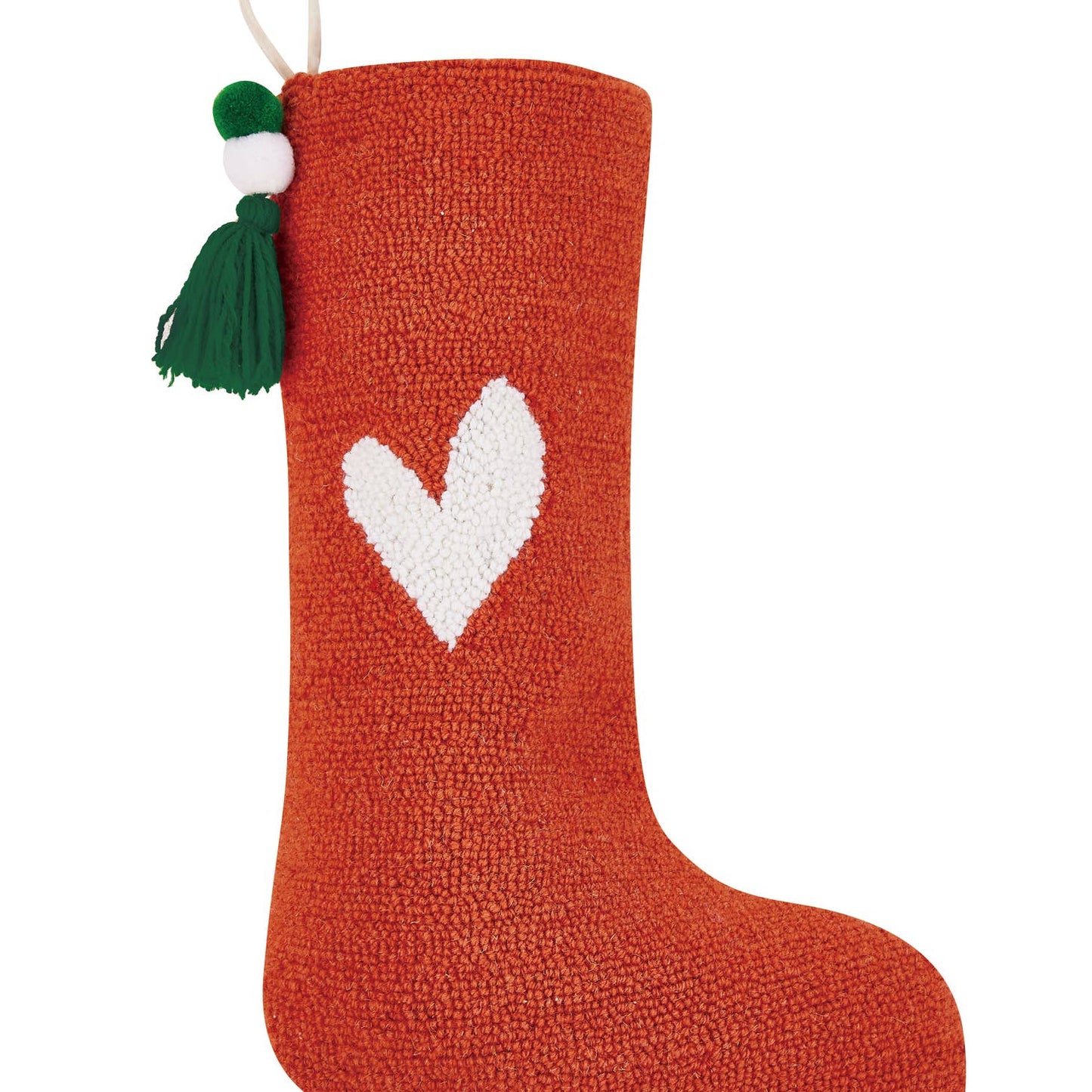 Hooked Wool Holiday Stocking