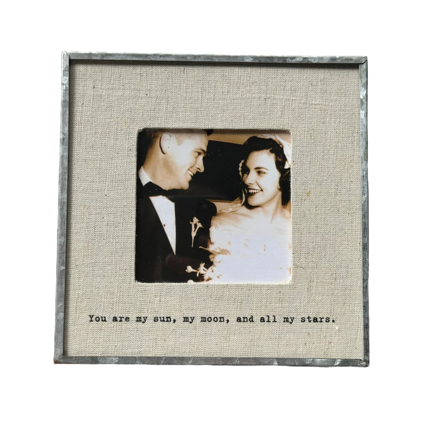 Glass Linen Photo Frame