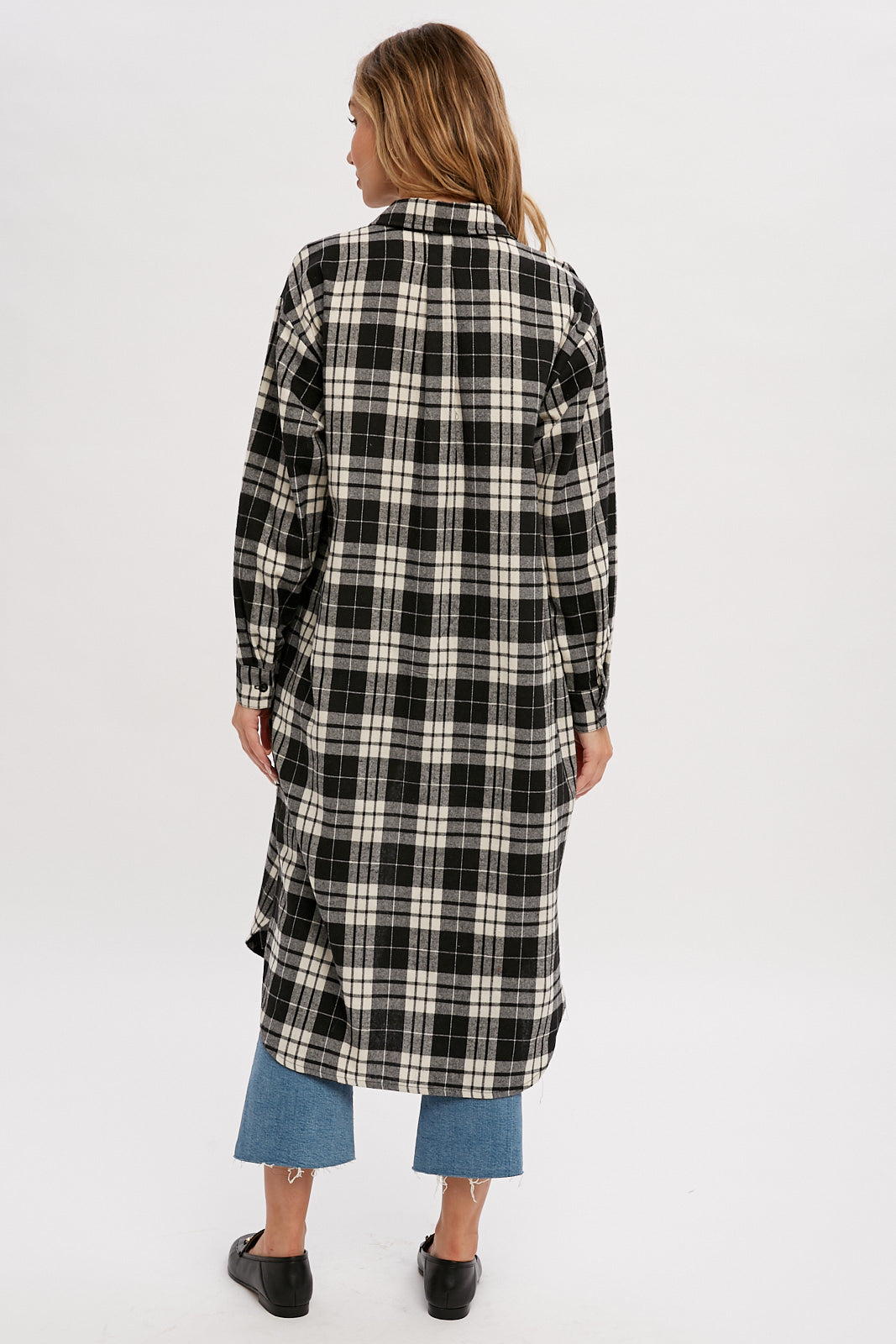 Flannel Plaid Longline Shacket