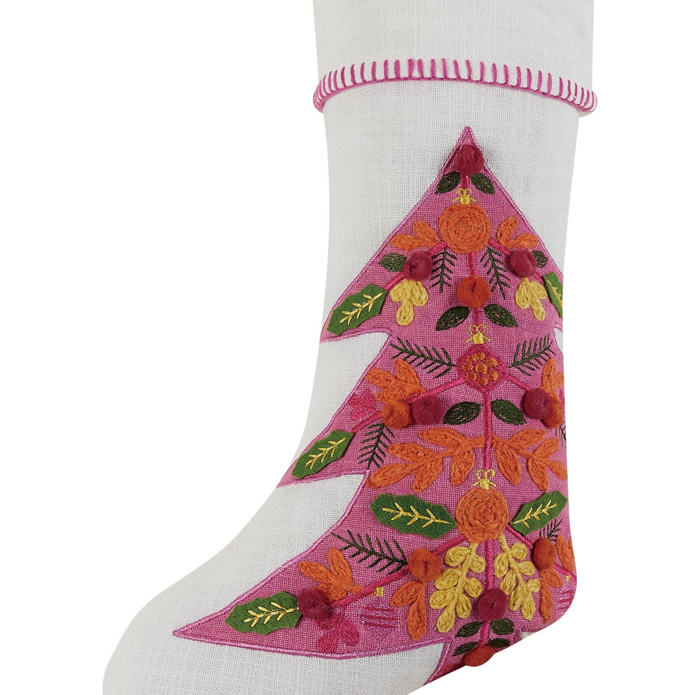 Hooked Wool Holiday Stocking
