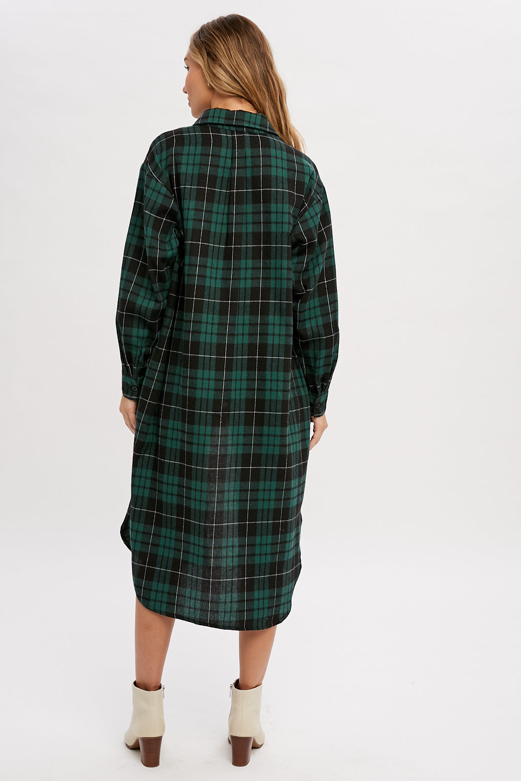 Flannel Plaid Longline Shacket