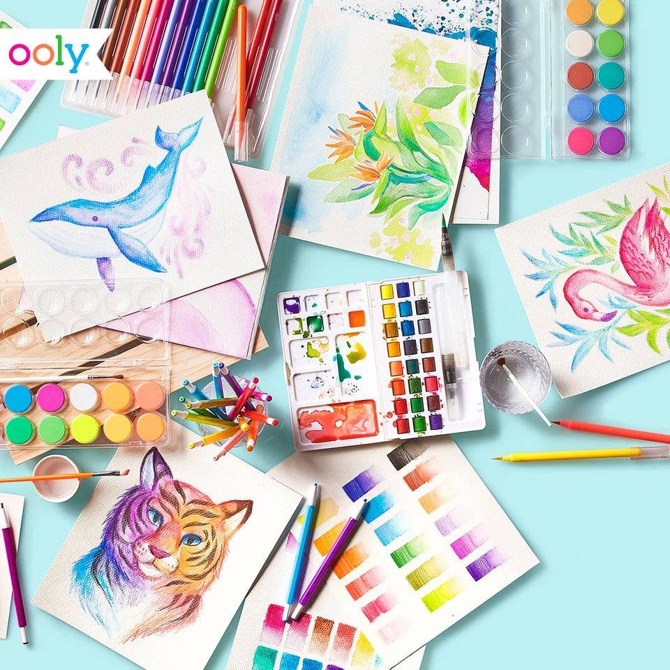 Chroma Blends: Watercolor Brush Markers (Set of 18)