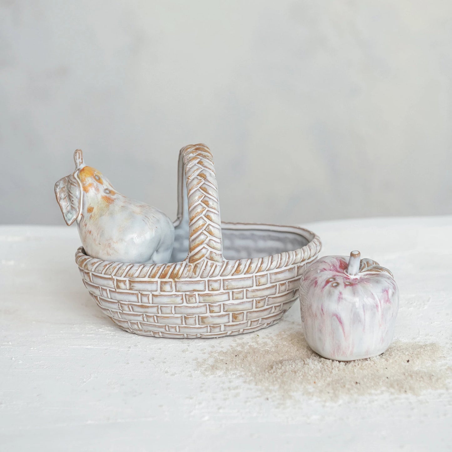 Salt & Pepper Shakers w/ Basket