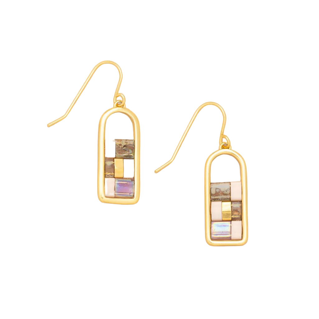 Good Karma Miyuki Frame Earrings