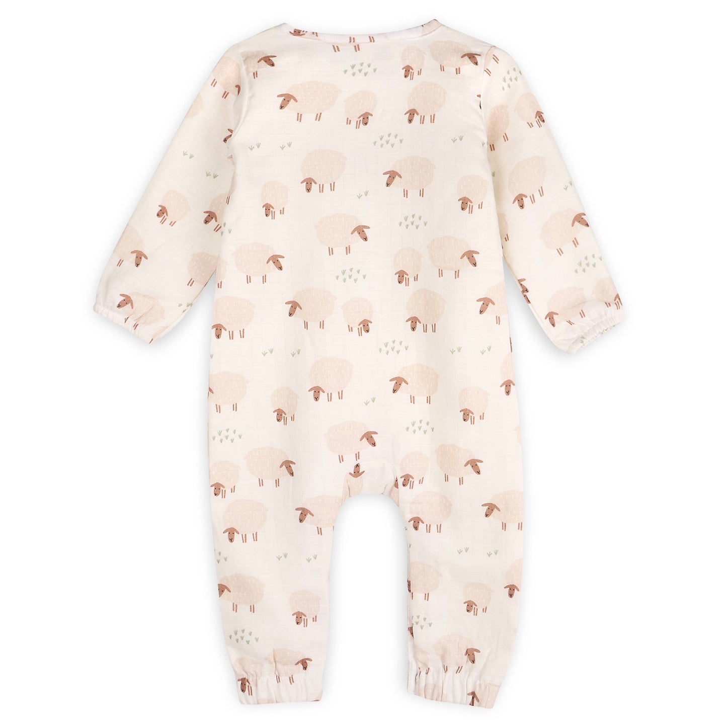 Sheep Long Sleeve Baby Jumpsuit (Organic Muslin)