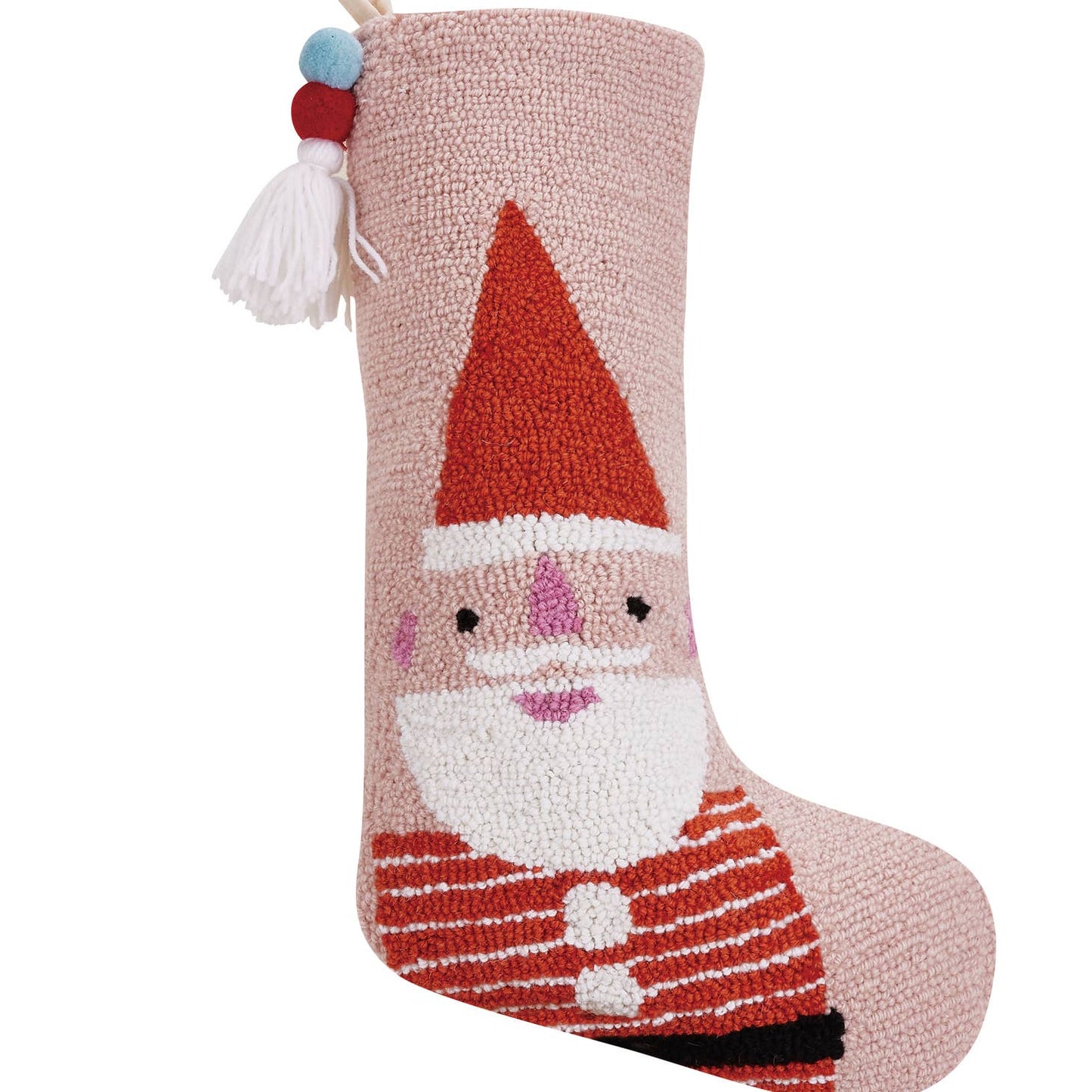 Hooked Wool Holiday Stocking