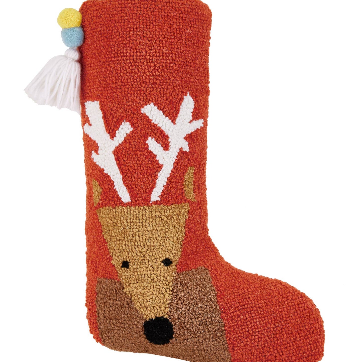 Hooked Wool Holiday Stocking