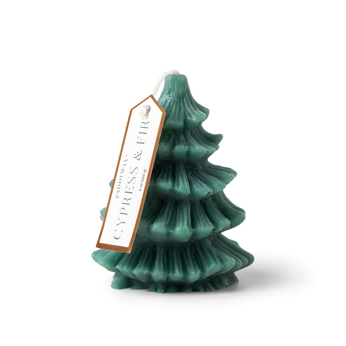 Cypress Fir Holiday Tail Tree Totem Candle W/ Wick Tag 4oz.