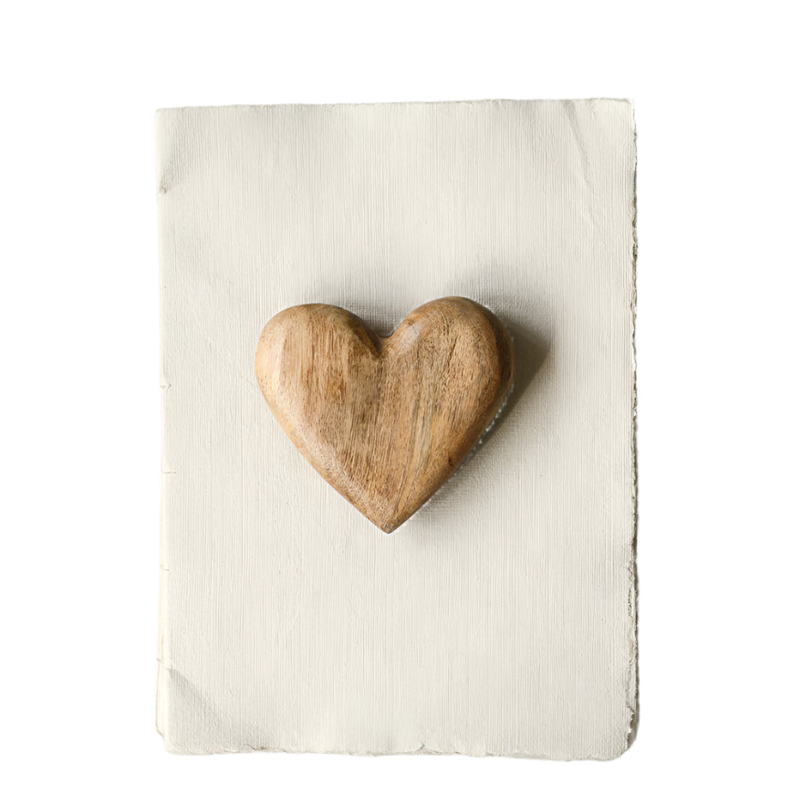 Hand Carved Mango Wood Heart