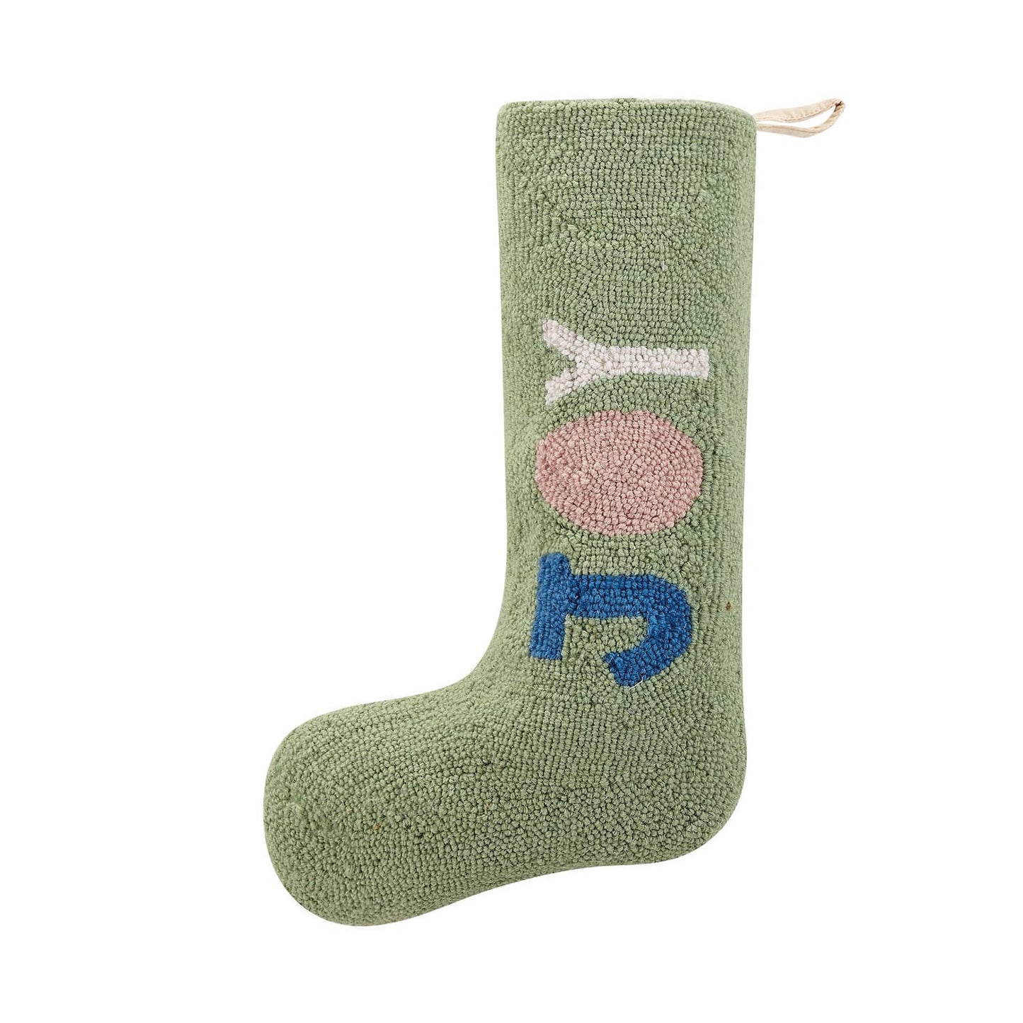 Hooked Wool Holiday Stocking