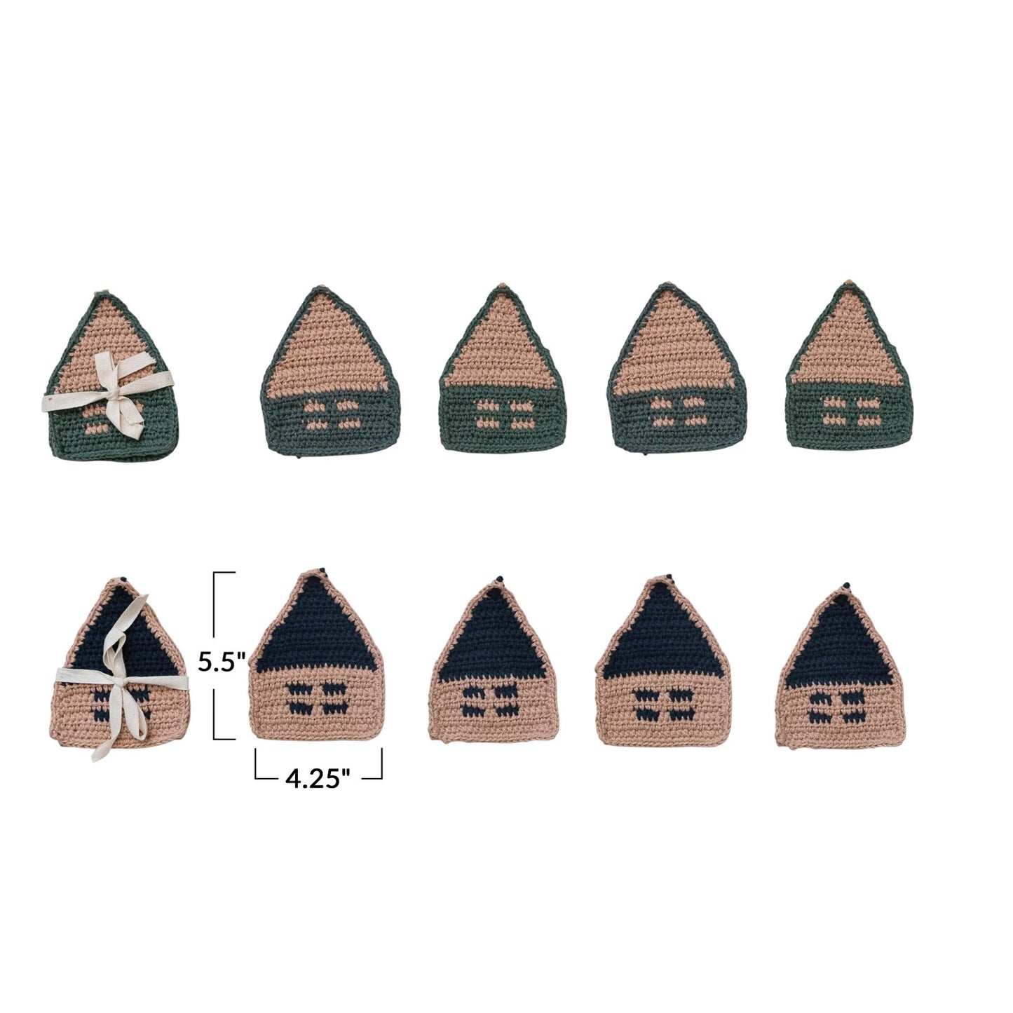 House Shaped Coasters, Set of 4