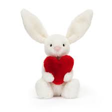 Bashful Red Love Heart Bunny