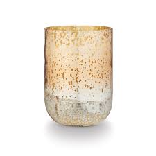 Winter White Radiant Glass Candle