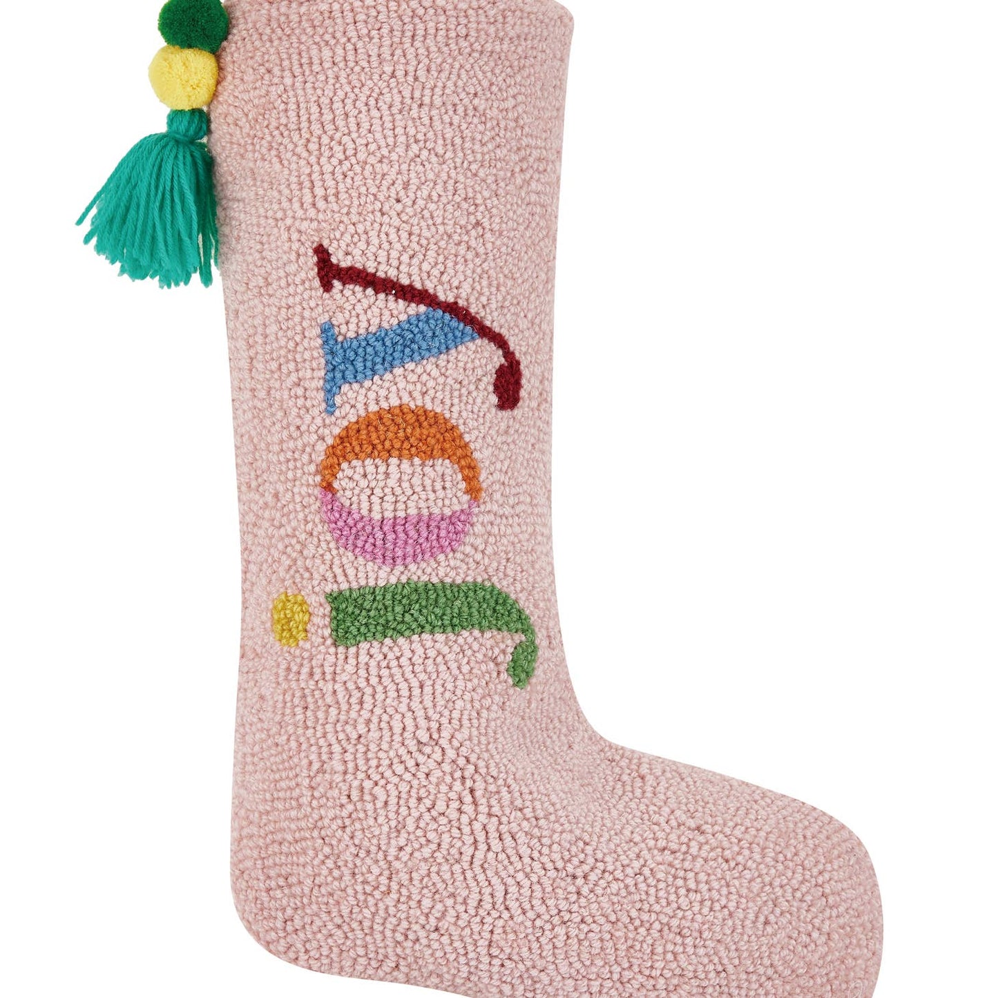 Hooked Wool Holiday Stocking