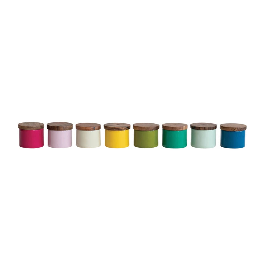 Stainless Steel Mini Pinch Pot with Acacia Wood Lid