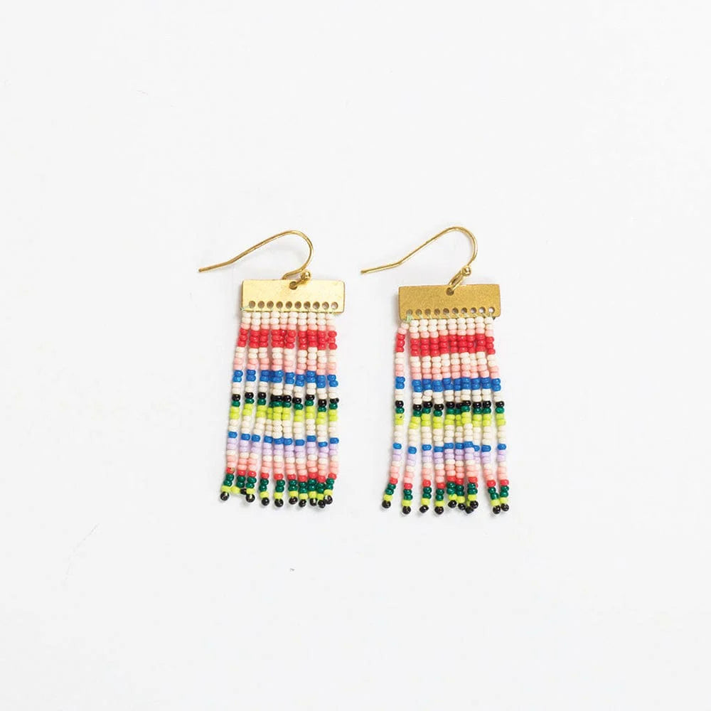Scout Rectangle Hanger Fringe Earrings