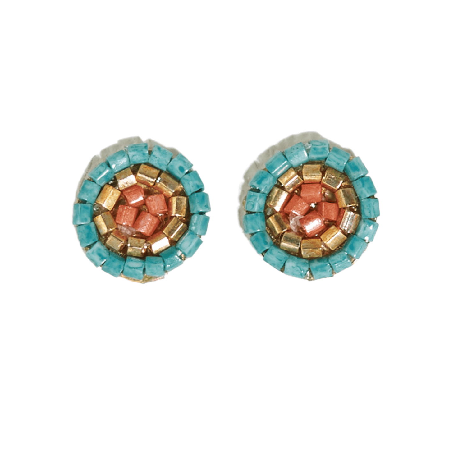 Rowan Circles Beaded Post Earrings
