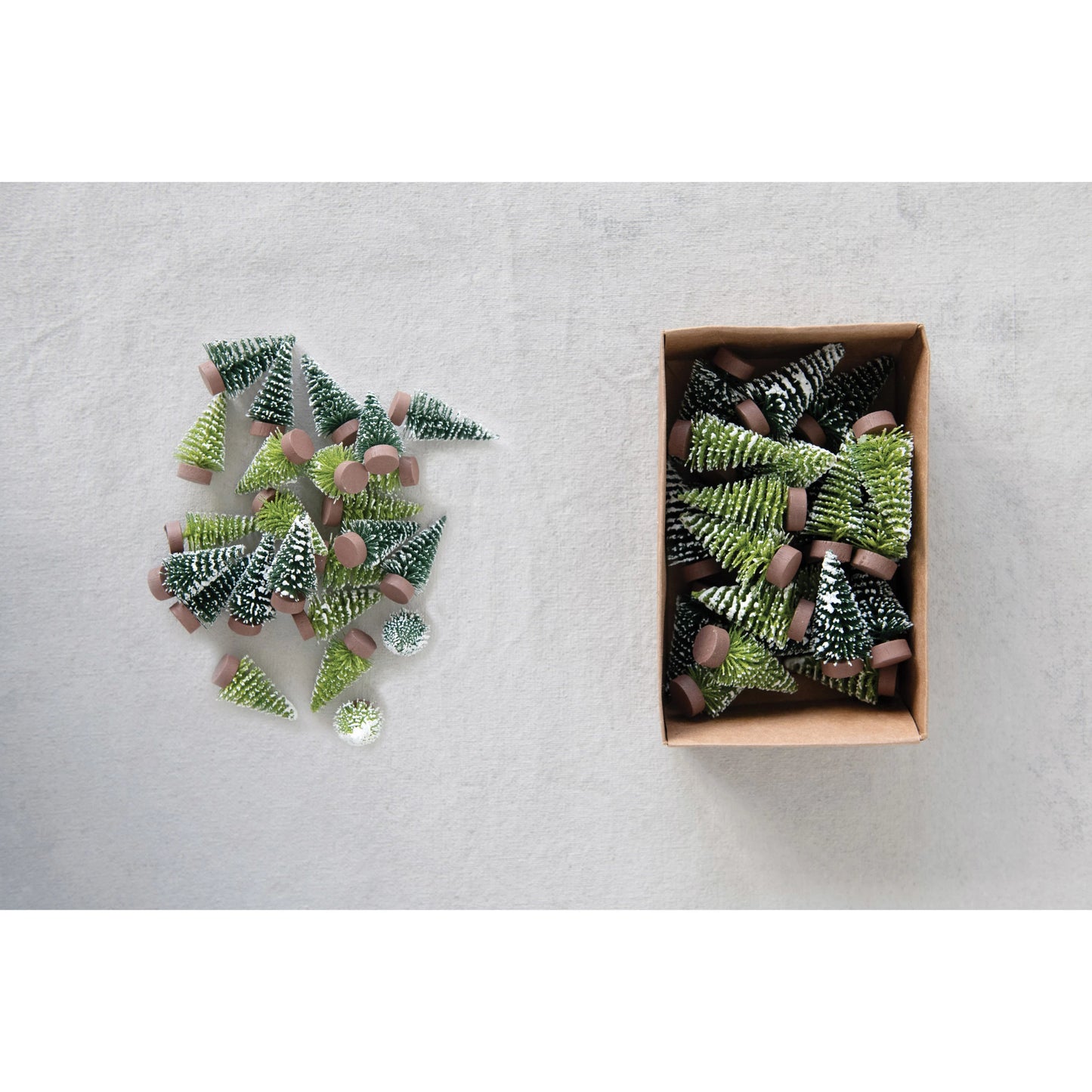 Flocked Mini Bottle Brush Tree