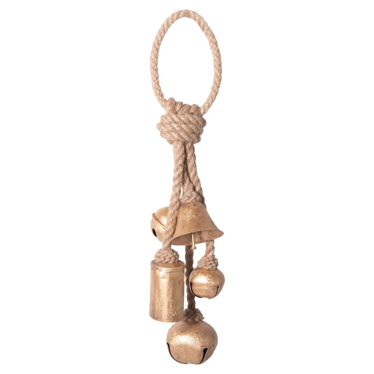 Decorative Metal Bells On Jute Hangers