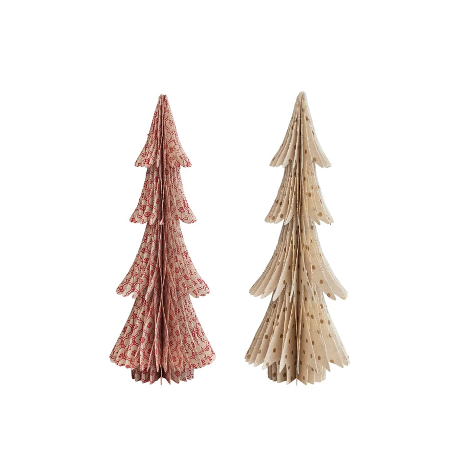 Handmade Recycled Paper Folding Honeycomb Tree W/ Pattern
