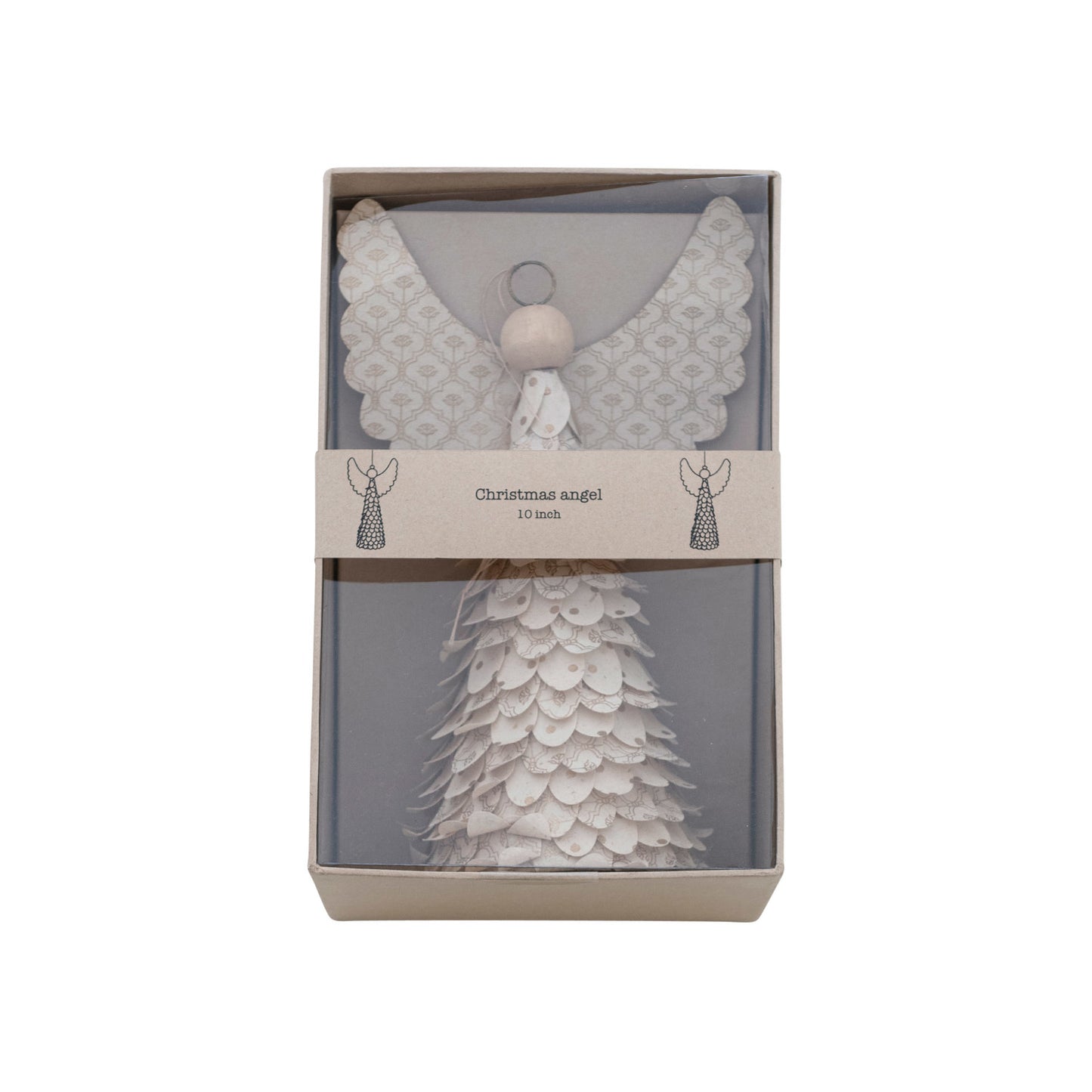 Handmade Recycled Paper Angel W/ Dots