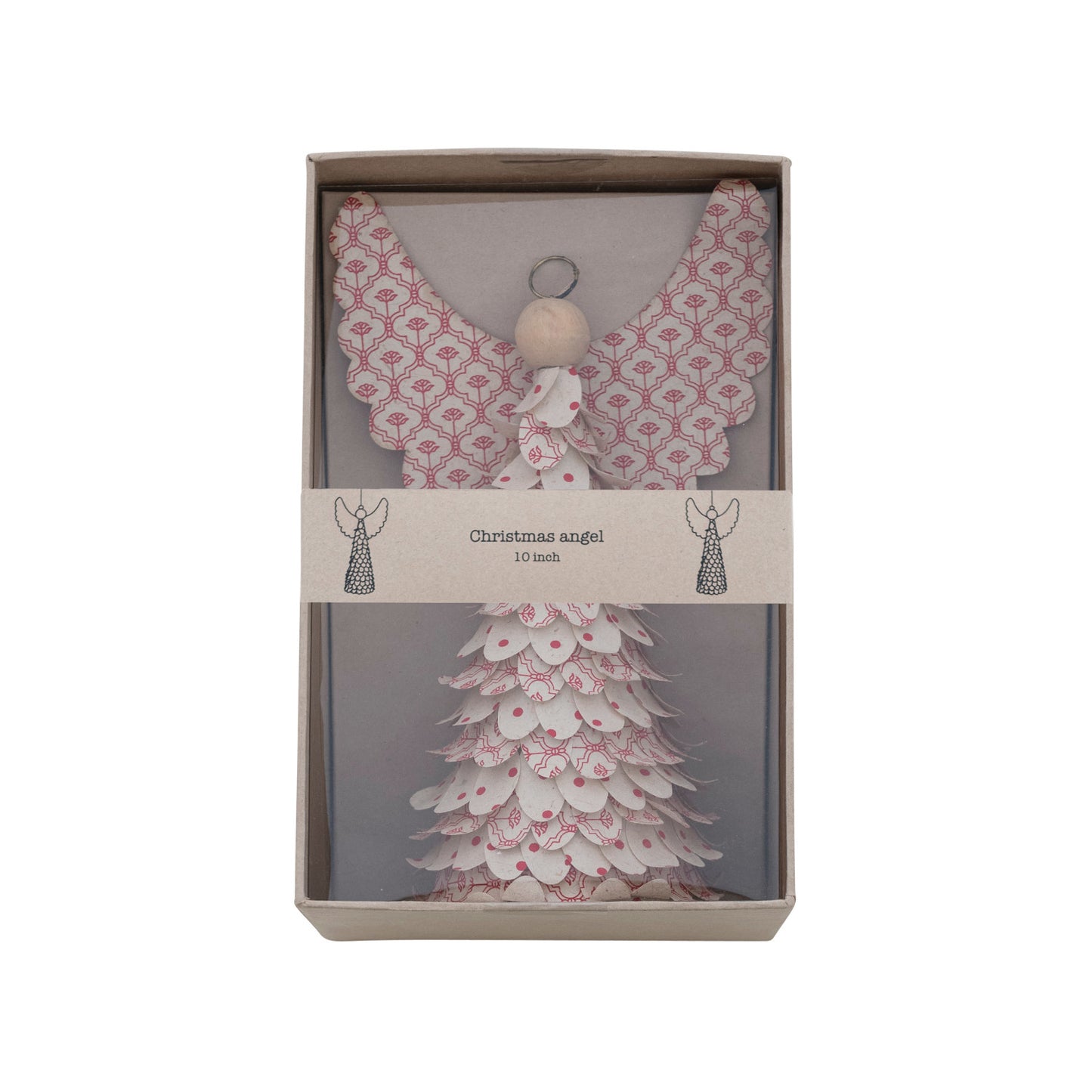 Handmade Recycled Paper Angel W/ Dots