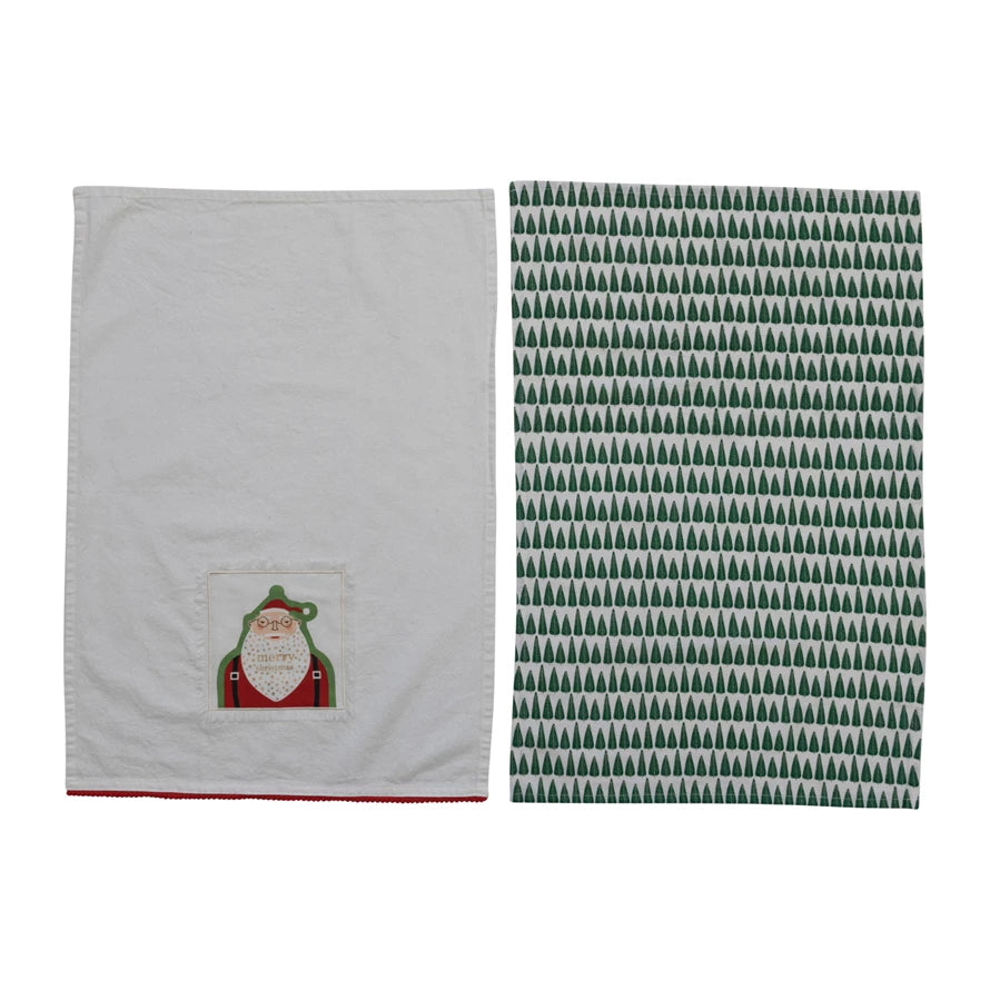 Cotton Tea Towel W/ Applique/Pattern