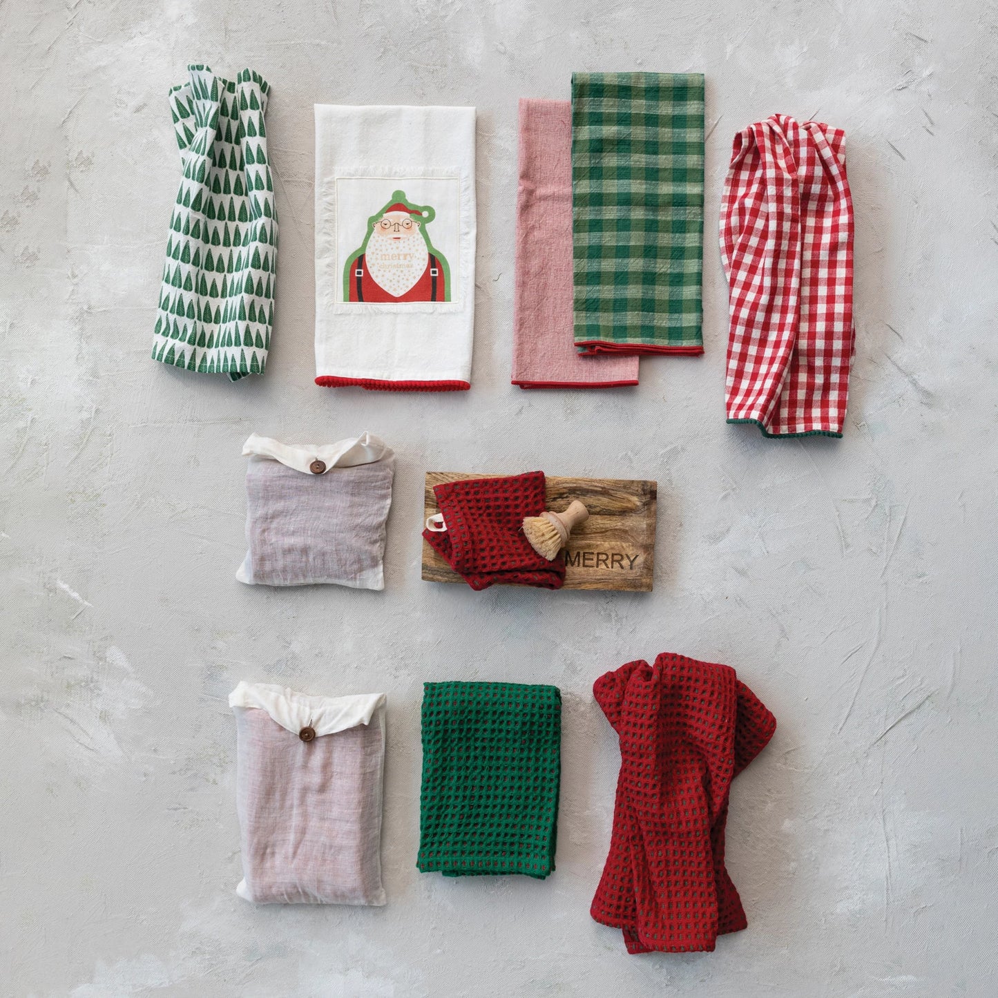 Cotton Tea Towel W/ Applique/Pattern