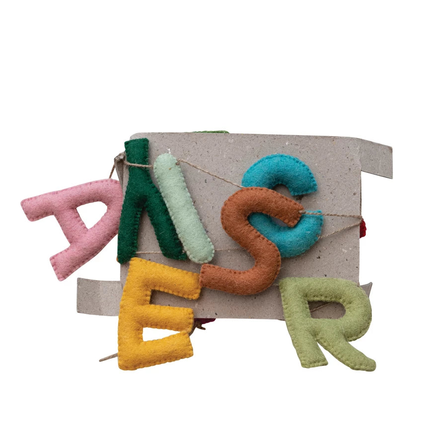 Handmade Wool Felt Garland "Merry Christmas"