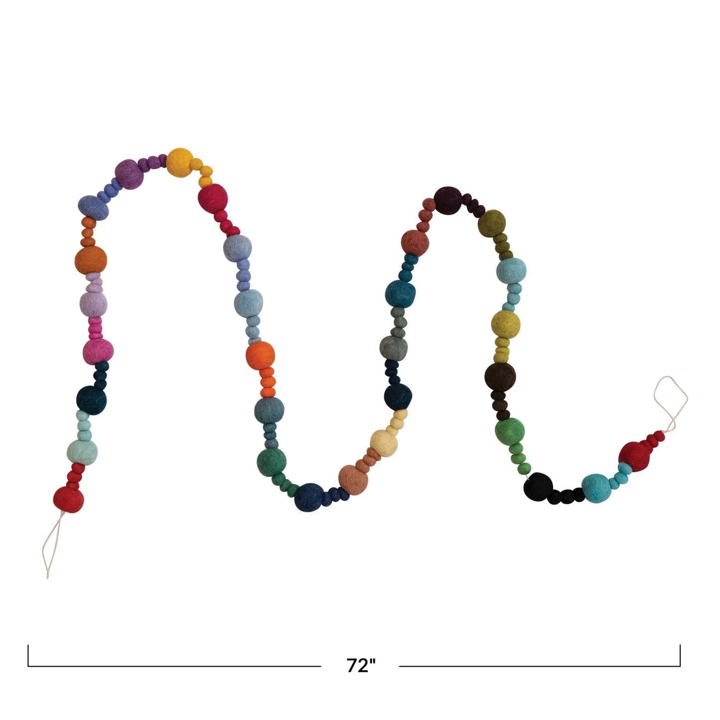 Handmade Wool Felt Ball Garland