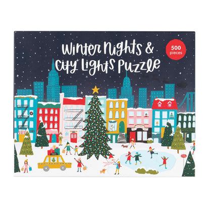 Winter Nights & City Lights- 500 Piece Jigsaw Puzzle