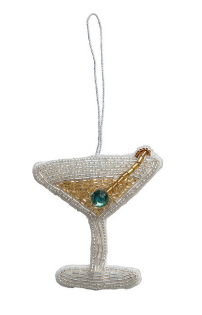 Beaded Fabric Cocktail Ornament