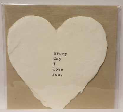 Deckled Heart Shaped Cards