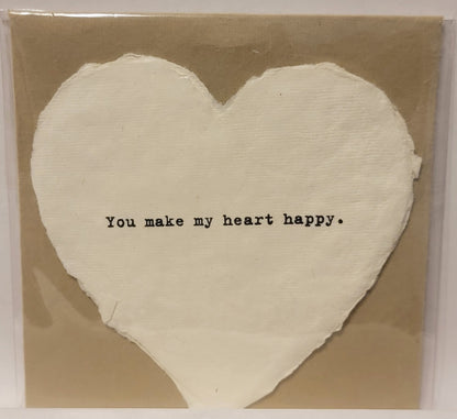 Deckled Heart Shaped Cards