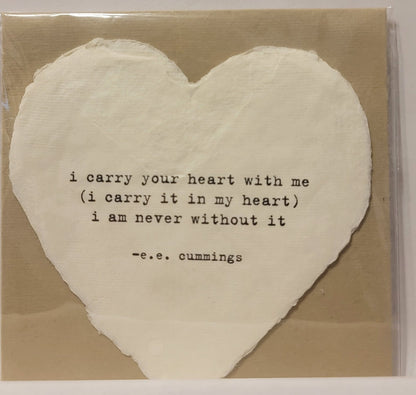 Deckled Heart Shaped Cards