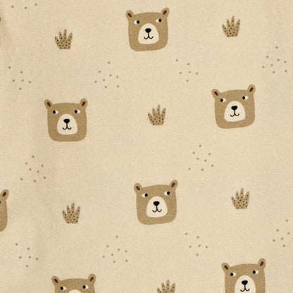 Bear Hooded Zipper Fleece Baby Jumpsuit (Organic Cotton)