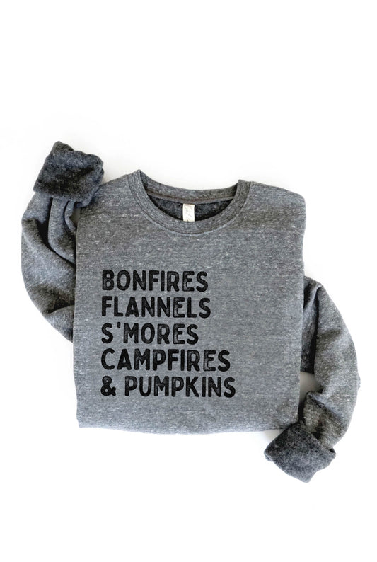 Bonfires Flannels S'mores Campfires & Pumpkins Sweatshirt