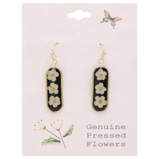 Bouquet Bar White Dried Flower Earrings