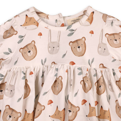 Forest Animals Baby Dress & Legging Set (Organic Jersey)