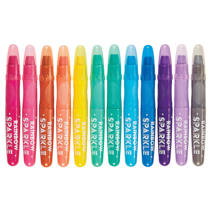 Rainbow Sparkle: Watercolor Gel Crayons (Set of 12)