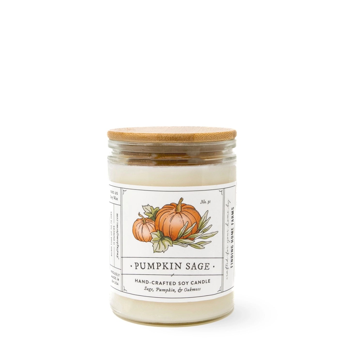 Soy Candle, Pumpkin Sage, Fall Scent