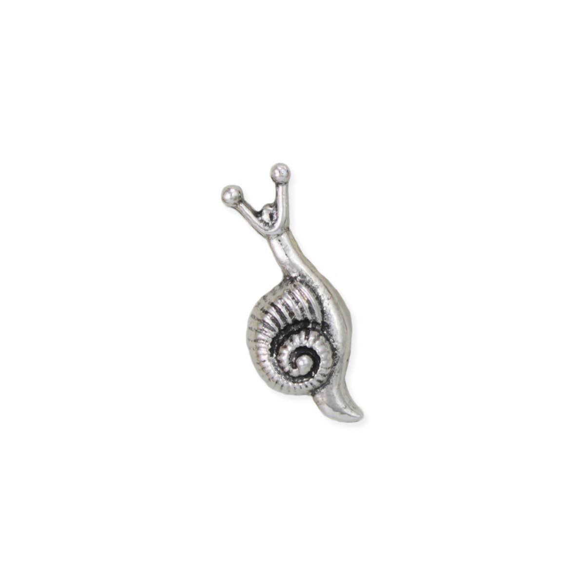 Garden Dweller Silver Snail Post Earrings