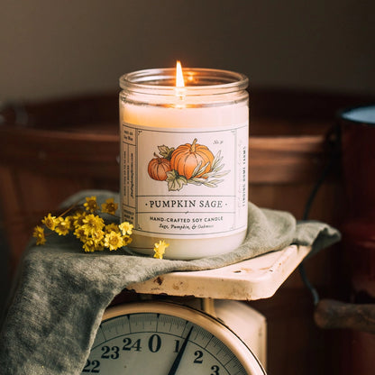 Soy Candle, Pumpkin Sage, Fall Scent
