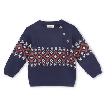 Fair Isle Raglan Sleeve Baby Pullover