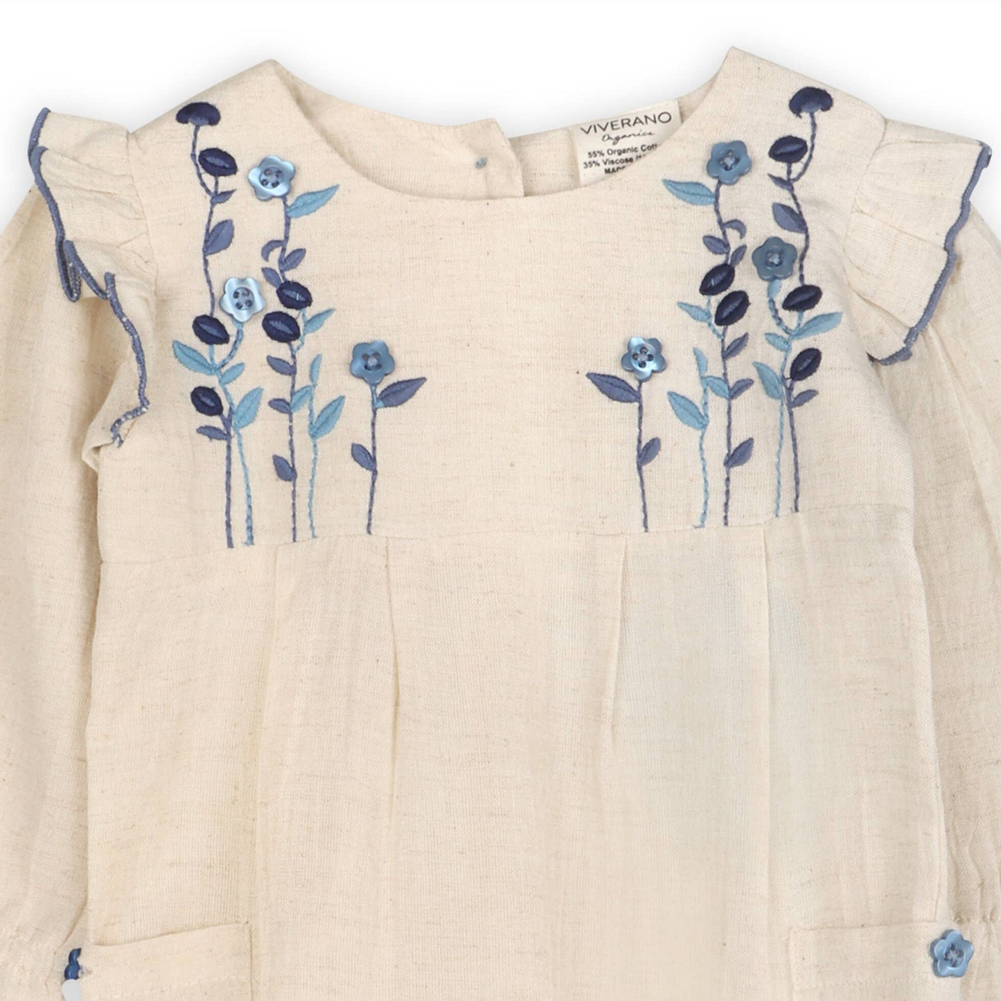 Atrani Embroidered Baby Romper & Headband (Organic)