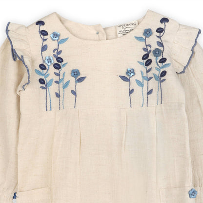 Atrani Embroidered Baby Romper & Headband (Organic)