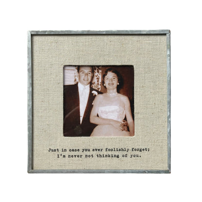 Glass Linen Photo Frame