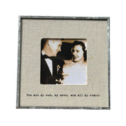 Glass Linen Photo Frame